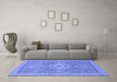 Machine Washable Abstract Blue Modern Rug in a Living Room, wshabs1463blu