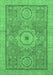 Abstract Emerald Green Modern Rug, abs1463emgrn