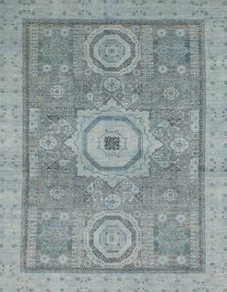 Machine Washable Abstract Baby Blue Rug, wshabs1463