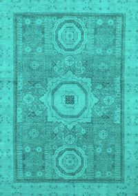 Abstract Turquoise Modern Rug, abs1463turq