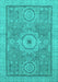 Abstract Turquoise Modern Rug, abs1463turq