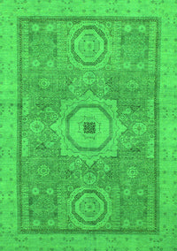 Abstract Green Modern Rug, abs1463grn