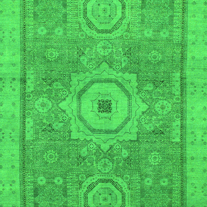 Abstract Green Modern Rug, abs1463grn