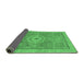 Sideview of Abstract Emerald Green Modern Rug, abs1463emgrn