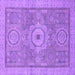 Square Abstract Purple Modern Rug, abs1463pur