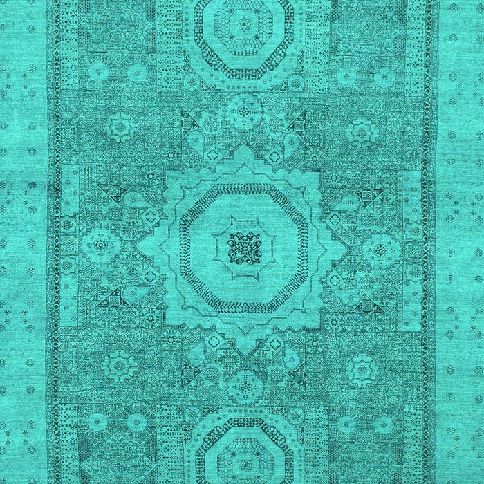 Machine Washable Abstract Turquoise Modern Area Rugs, wshabs1463turq