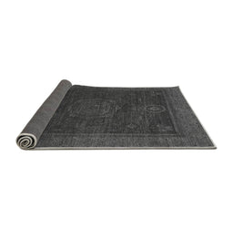 Sideview of Abstract Gray Modern Rug, abs1464gry