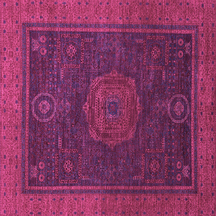 Square Machine Washable Abstract Pink Modern Rug, wshabs1464pnk