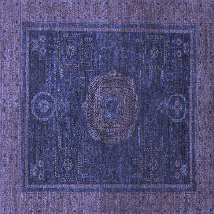 Square Machine Washable Abstract Blue Modern Rug, wshabs1464blu