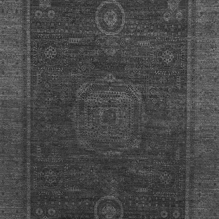 Machine Washable Abstract Gray Modern Rug, wshabs1464gry