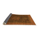 Sideview of Abstract Orange Modern Rug, abs1464org