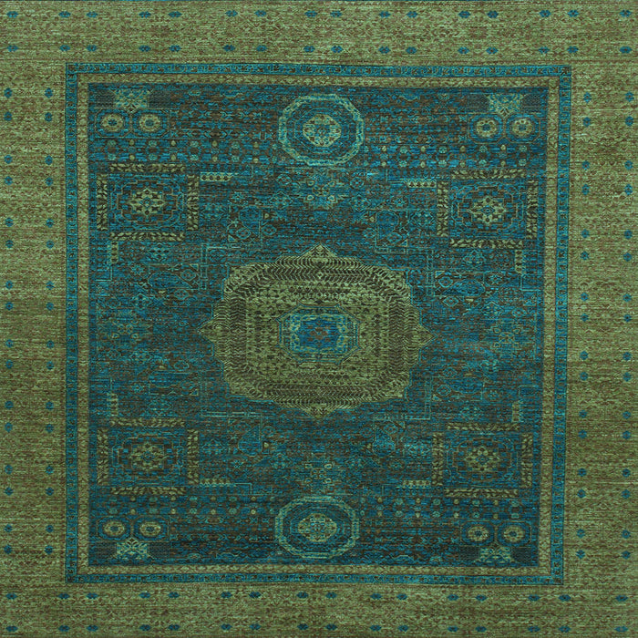 Square Abstract Light Blue Modern Rug, abs1464lblu