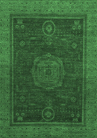 Abstract Emerald Green Modern Rug, abs1464emgrn