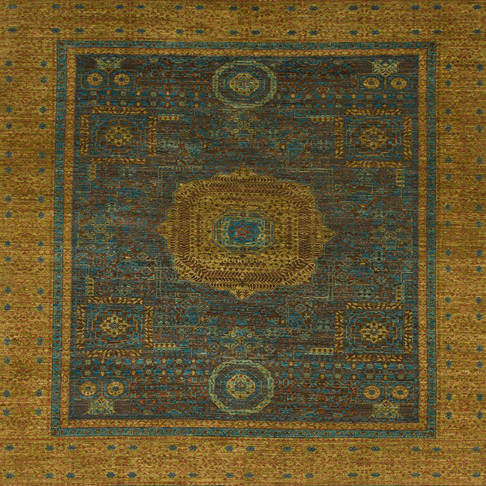 Square Abstract Reddish Brown Modern Rug, abs1464