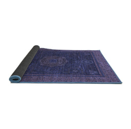 Sideview of Abstract Blue Modern Rug, abs1464blu