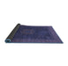 Sideview of Abstract Blue Modern Rug, abs1464blu