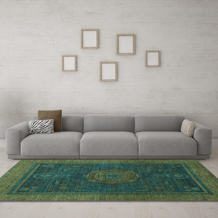 Machine Washable Abstract Light Blue Modern Rug in a Living Room, wshabs1464lblu