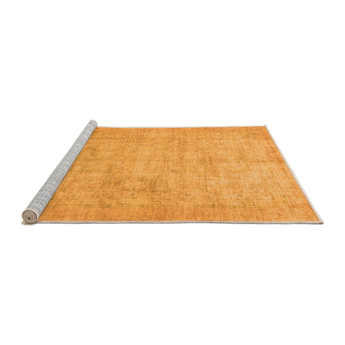 Sideview of Machine Washable Abstract Orange Modern Area Rugs, wshabs1465org