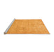 Sideview of Machine Washable Abstract Orange Modern Area Rugs, wshabs1465org