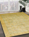 Machine Washable Abstract Orange Rug in a Family Room, wshabs1465