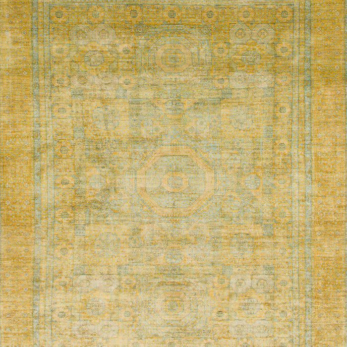 Machine Washable Abstract Orange Rug, wshabs1465