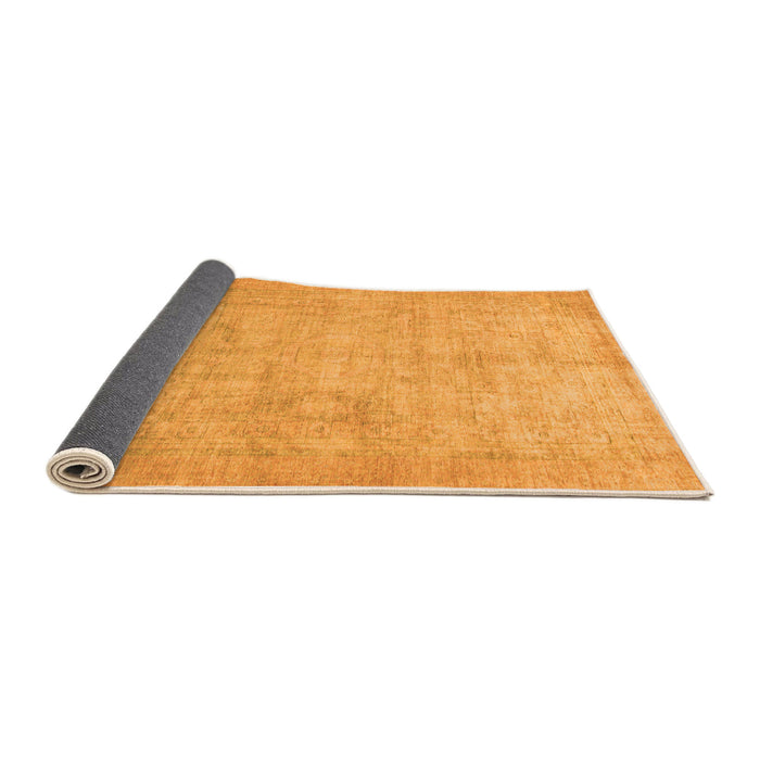 Sideview of Abstract Orange Modern Rug, abs1465org
