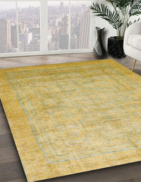 Abstract Orange Gold Modern Rug, abs1465