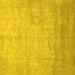 Square Abstract Yellow Modern Rug, abs1465yw