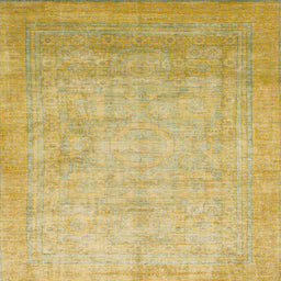 Square Machine Washable Abstract Orange Rug, wshabs1465
