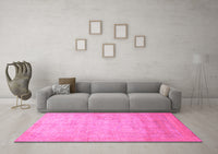 Machine Washable Abstract Pink Modern Rug, wshabs1465pnk