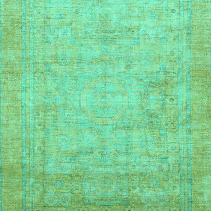 Machine Washable Abstract Turquoise Modern Area Rugs, wshabs1465turq