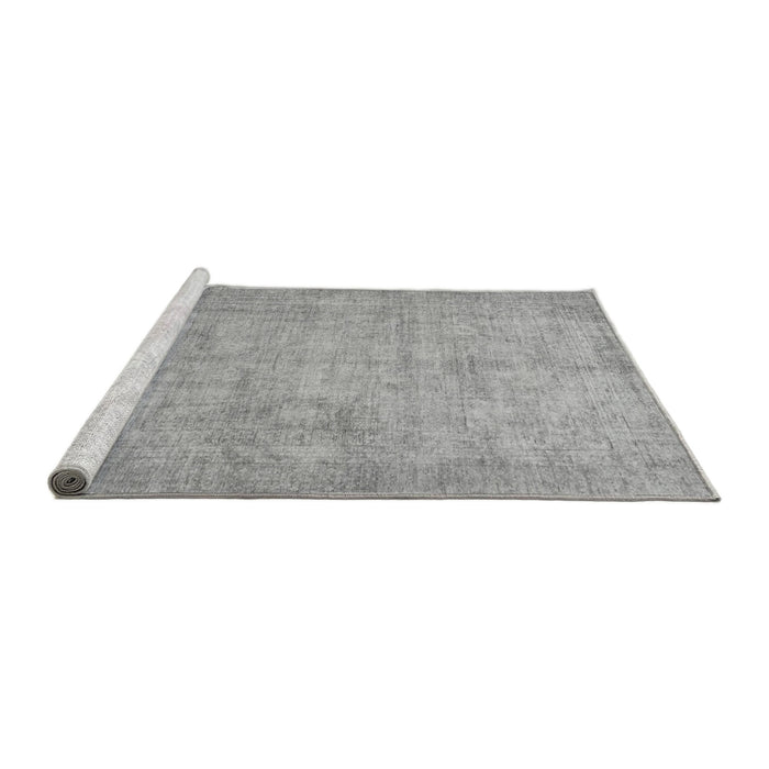 Sideview of Machine Washable Abstract Gray Modern Rug, wshabs1465gry