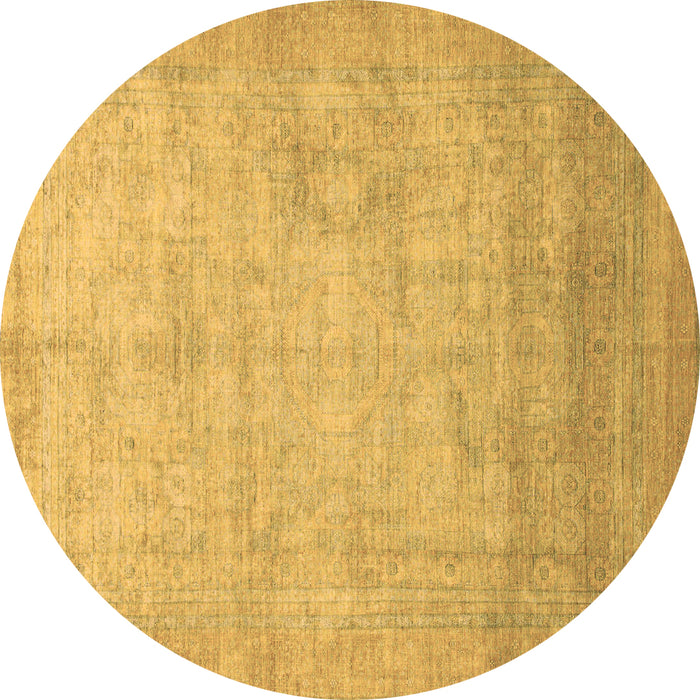 Round Machine Washable Abstract Brown Modern Rug, wshabs1465brn