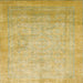 Square Abstract Orange Gold Modern Rug, abs1465