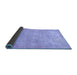 Sideview of Abstract Blue Modern Rug, abs1465blu