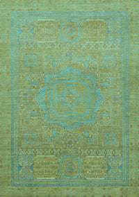 Abstract Light Blue Modern Rug, abs1466lblu