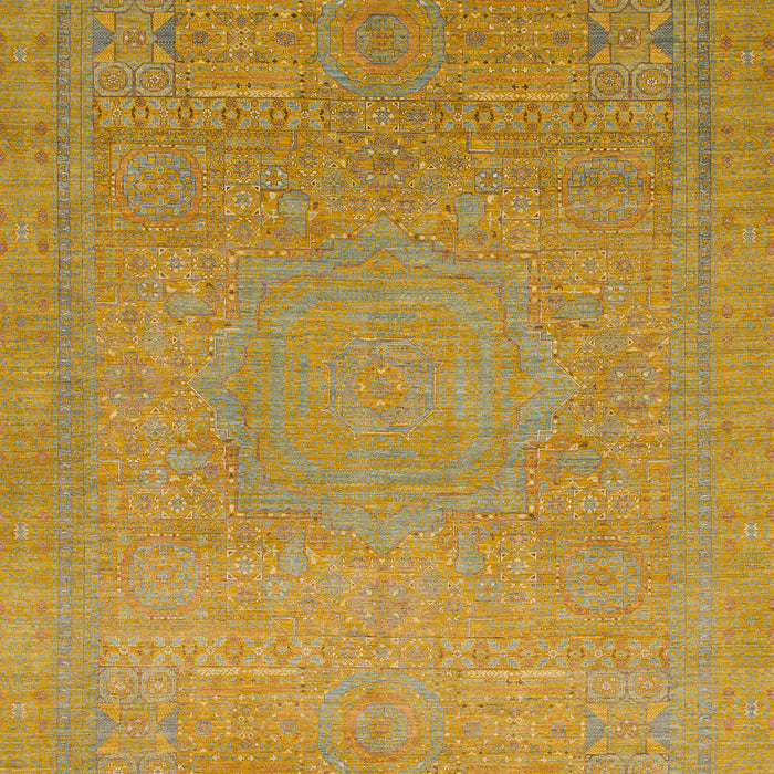 Abstract Orange Gold Modern Rug, abs1466