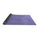 Sideview of Abstract Blue Modern Rug, abs1466blu