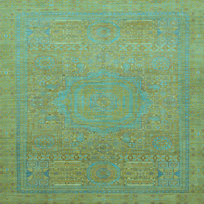 Square Machine Washable Abstract Light Blue Modern Rug, wshabs1466lblu