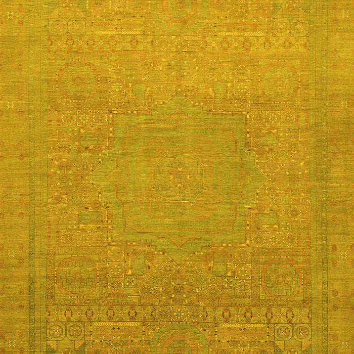 Machine Washable Abstract Yellow Modern Rug, wshabs1466yw