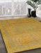 Machine Washable Abstract Orange Rug in a Family Room, wshabs1466