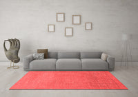 Machine Washable Abstract Red Modern Rug, wshabs1466red