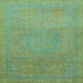 Square Abstract Light Blue Modern Rug, abs1466lblu