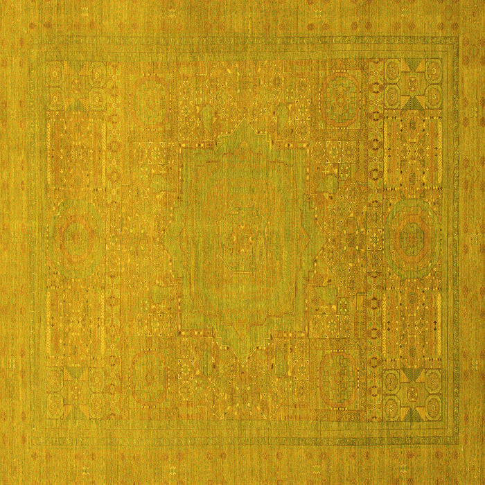 Square Machine Washable Abstract Yellow Modern Rug, wshabs1466yw