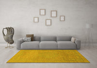 Machine Washable Abstract Yellow Modern Rug, wshabs1466yw