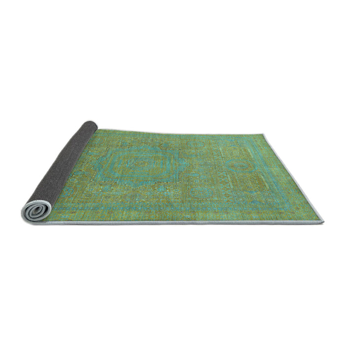 Sideview of Abstract Light Blue Modern Rug, abs1466lblu