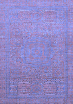 Abstract Blue Modern Rug, abs1466blu