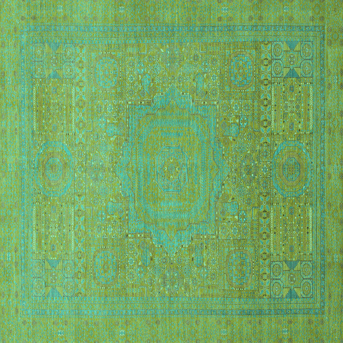 Square Abstract Turquoise Modern Rug, abs1466turq