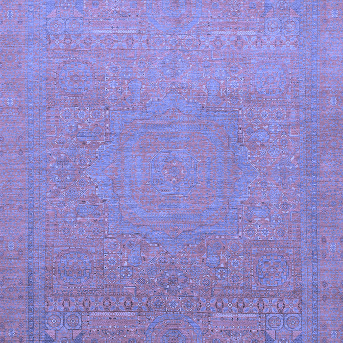 Machine Washable Abstract Blue Modern Rug, wshabs1466blu