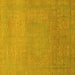 Square Abstract Yellow Modern Rug, abs1466yw